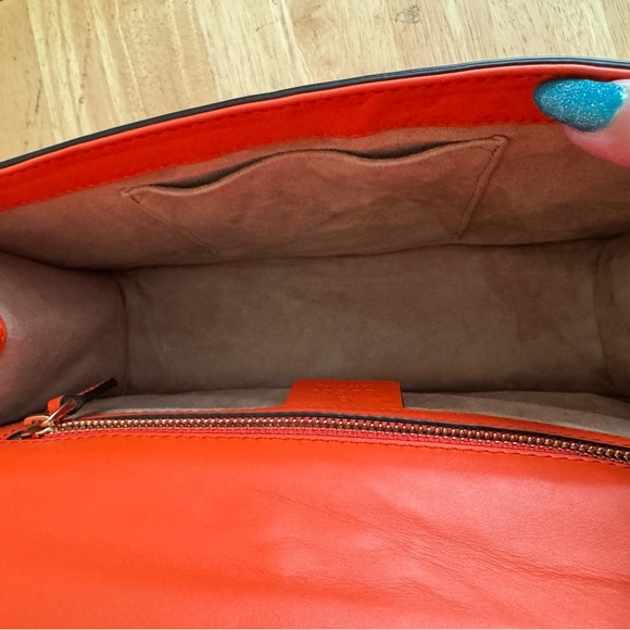 Gucci Silvie Orange Leather Shoulder Bag - Picture 11 of 14